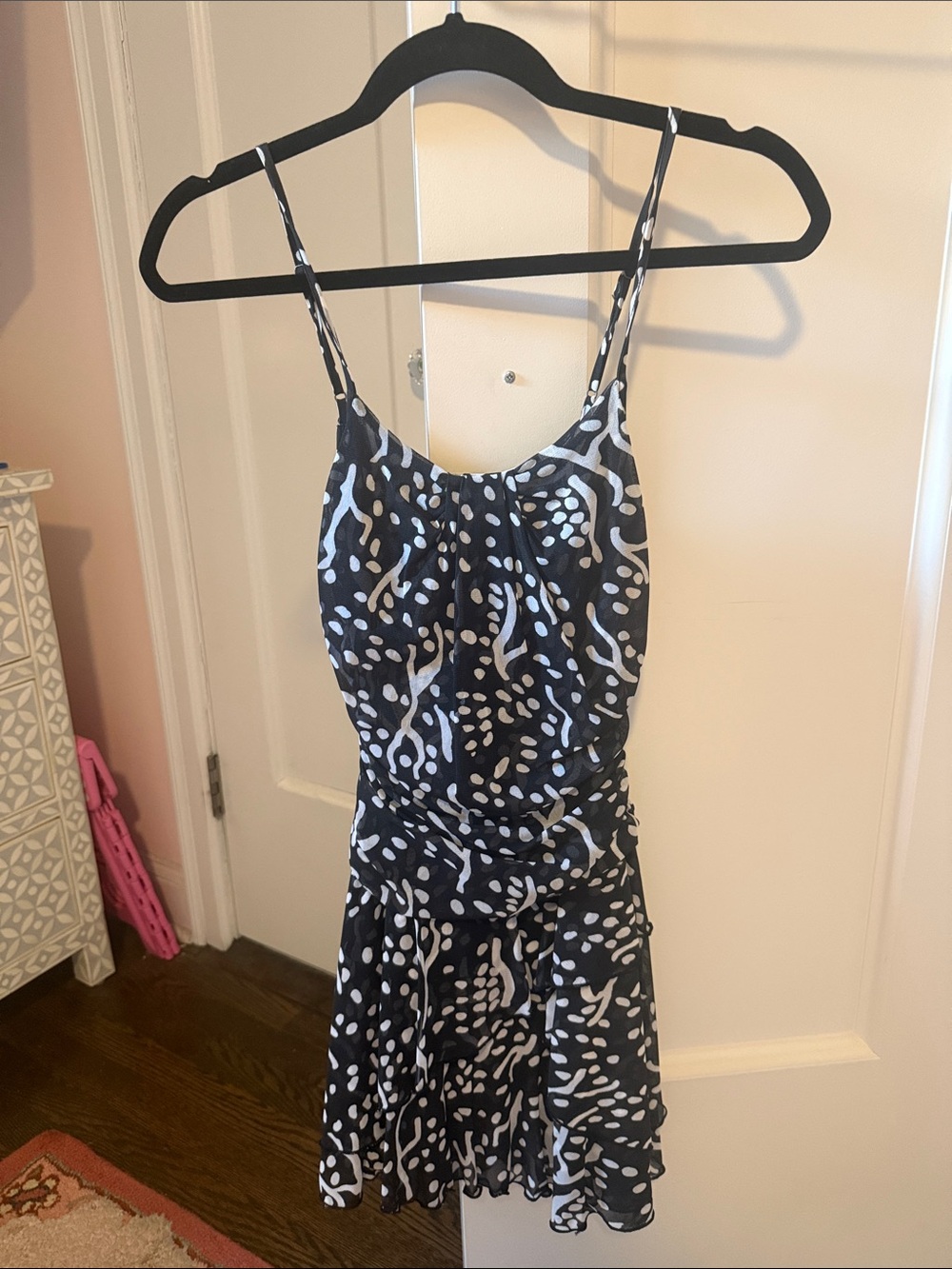 Diane Von Furstenberg for Target Black and White Spaghetti-Strap Mini Dress